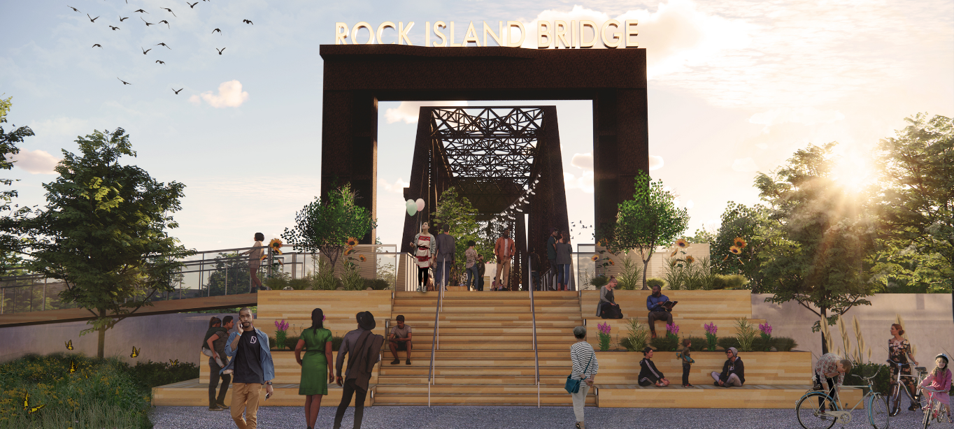 Rendering of Rock Island bridge